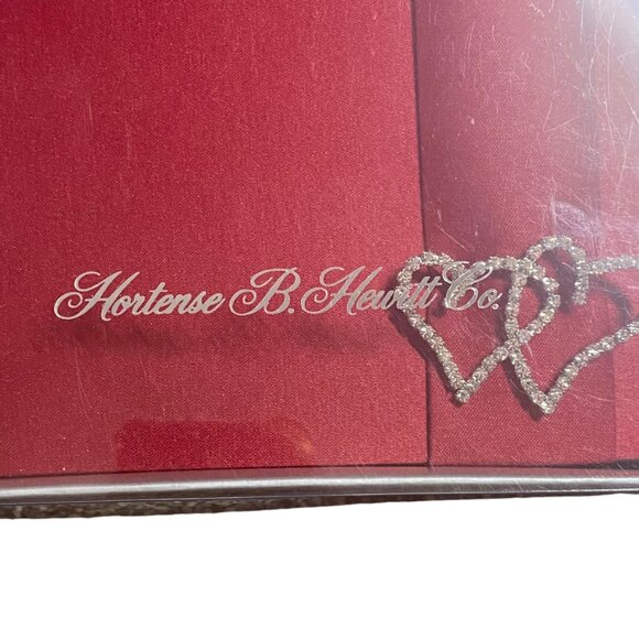 Hortense B. Hewitt Co. Red Satin Guestbook Heart Rhinestones Wedding Event NEW - Picture 3 of 4